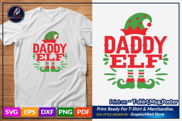 Daddy Elf Funny Svg Tshirt