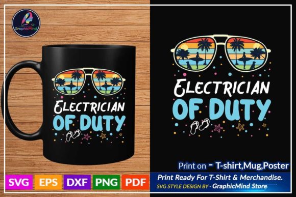 Electrician of Duty Sunglass Funny Svg D for Graphic Design