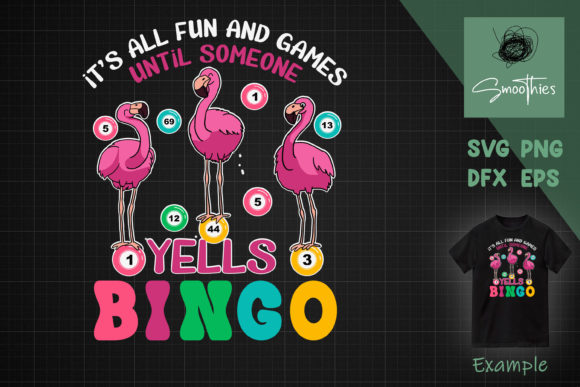 Flamingo Bingo Funny Svg Graphics for Crafts