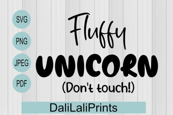 Fluffy Unicorn Funny SVG PNG JPEG PDF
