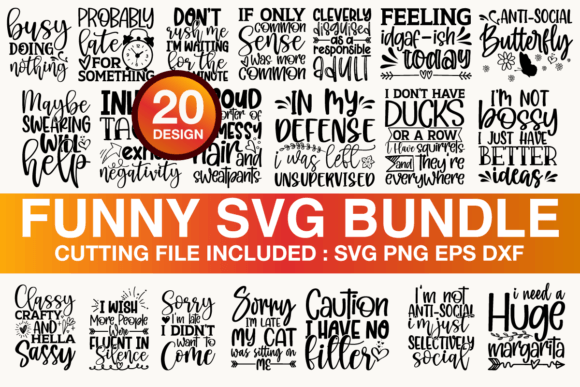 Fun SVG Bundle 20 Design Vol.01: A Graphic Asset for Crafts and Creativity