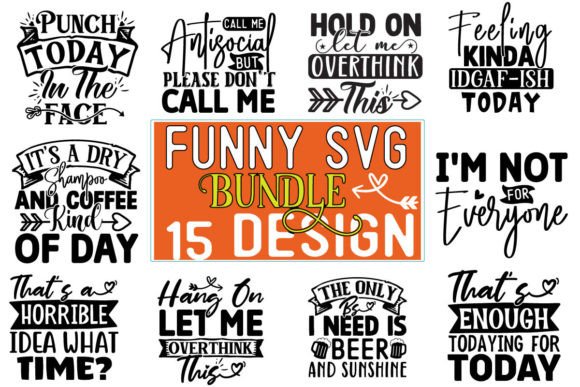 Funny SVG Design Bundle Graphics for Crafts